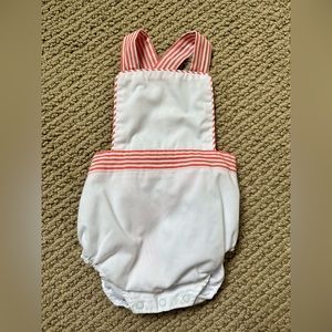 Beaufort bonnet Sayre Sunsuit bubble orange and white